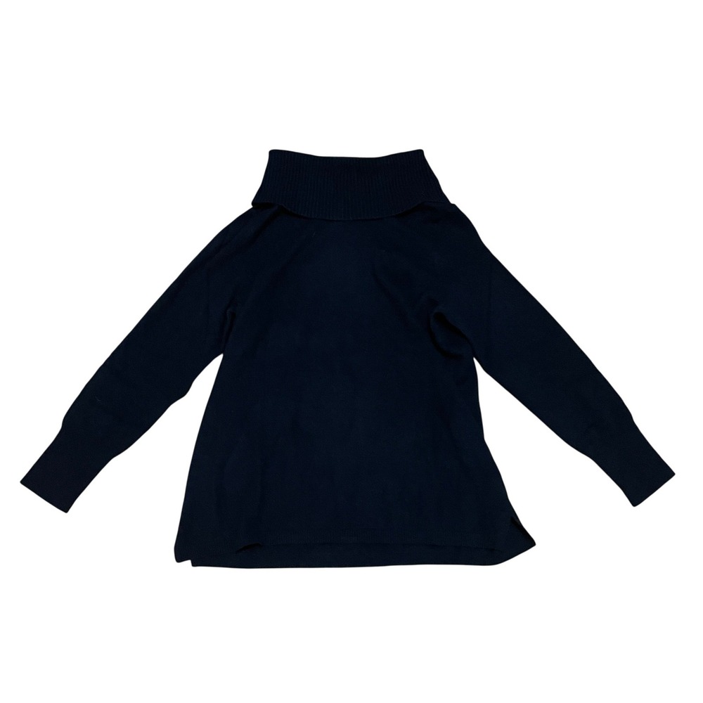 Talbots LP Black Quiet Luxury Pure Cashmere Turtle Neck Pullover Sweater NWT